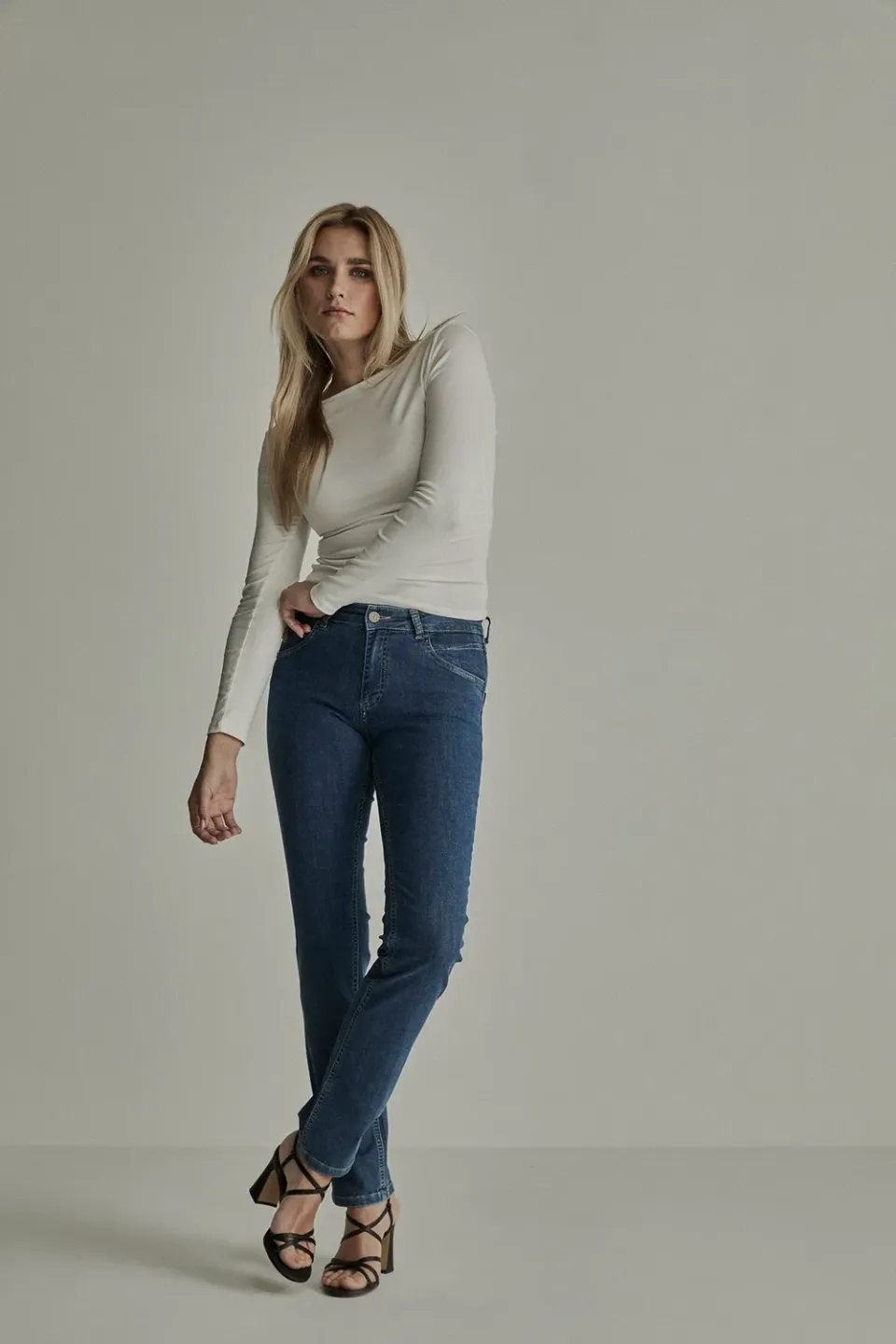 Para Mi Jeans Angie jeans Medium Blue høj talje slim