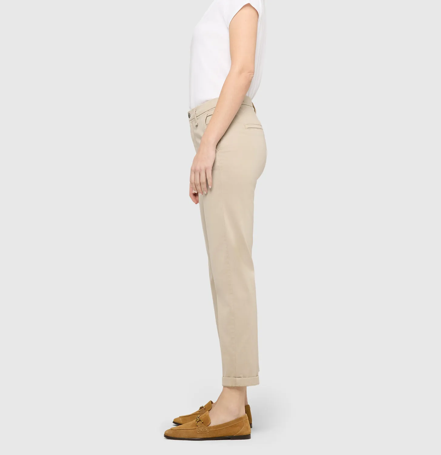 MAC Chino Turn Up 3075 chinos beige slim fit