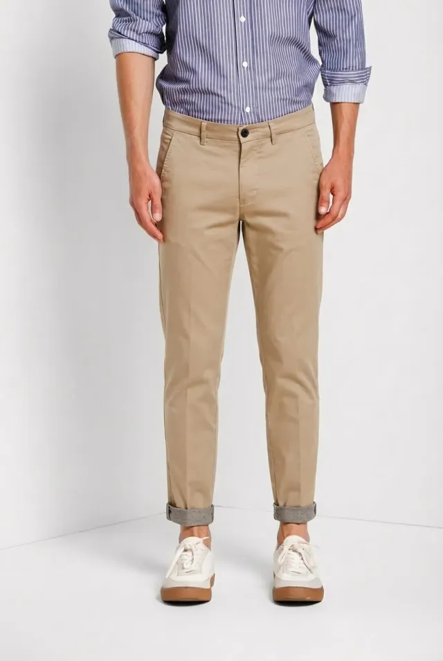 Mason's Torino Travel chinobukser kaki slim fit stretch