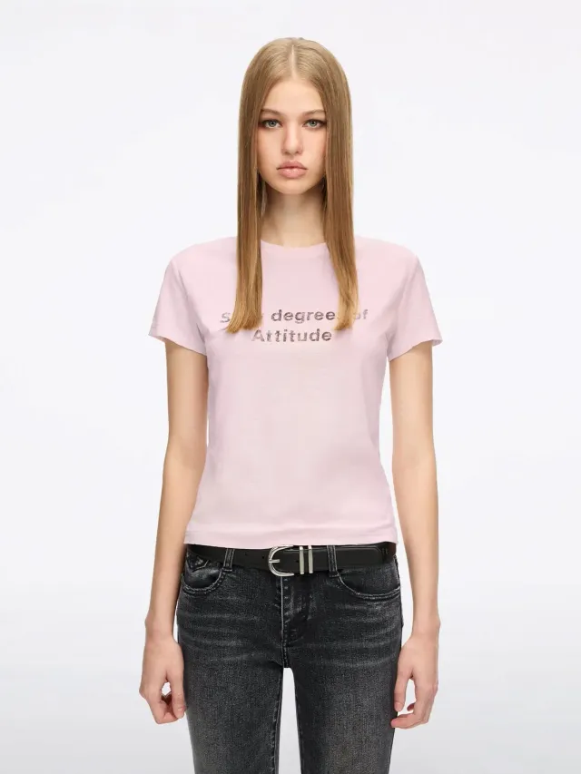 Miss Sixty printed t-shirt light pink