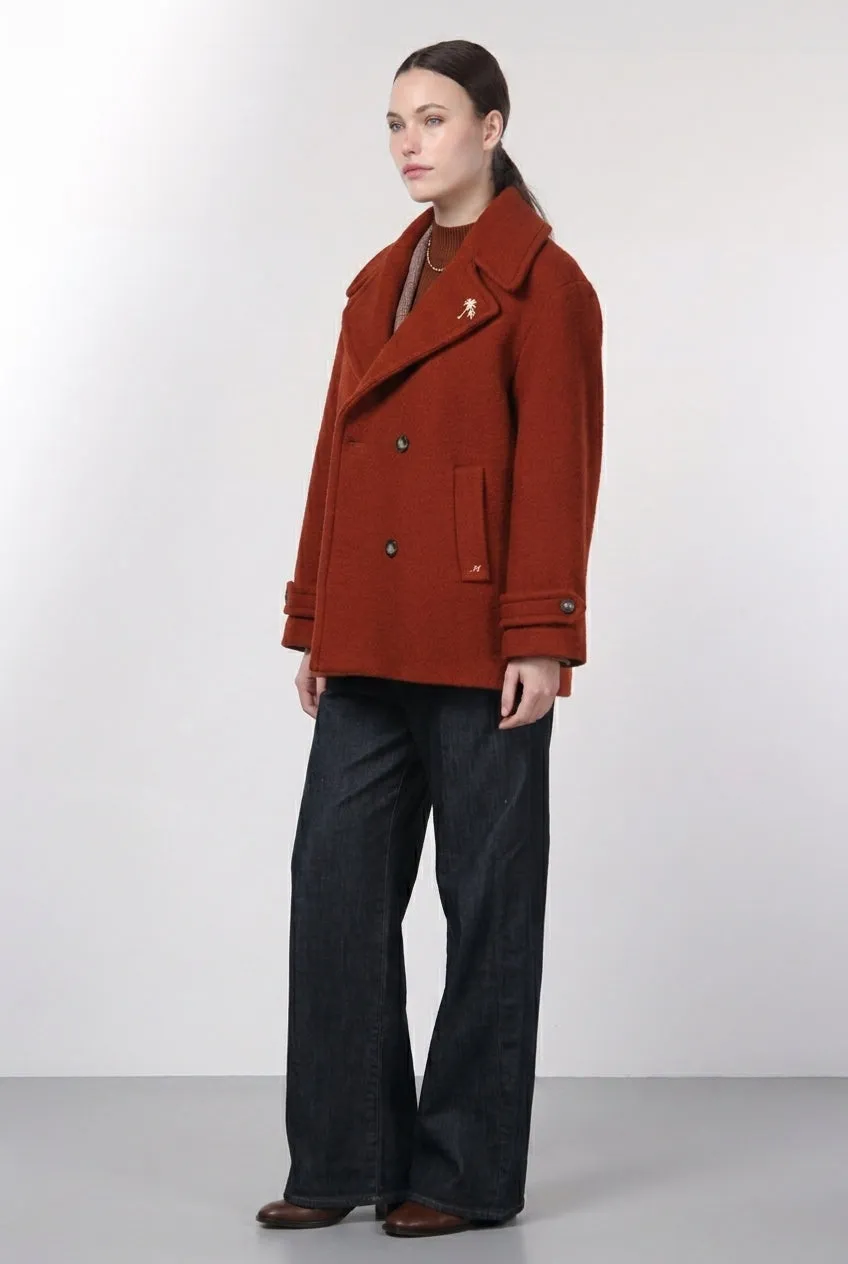 Mason's Leonie frakke terracotta uld bouclé