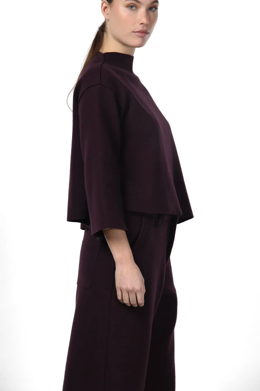 Mason's Ida sweatshirt aubergine uld bubble-fit dame