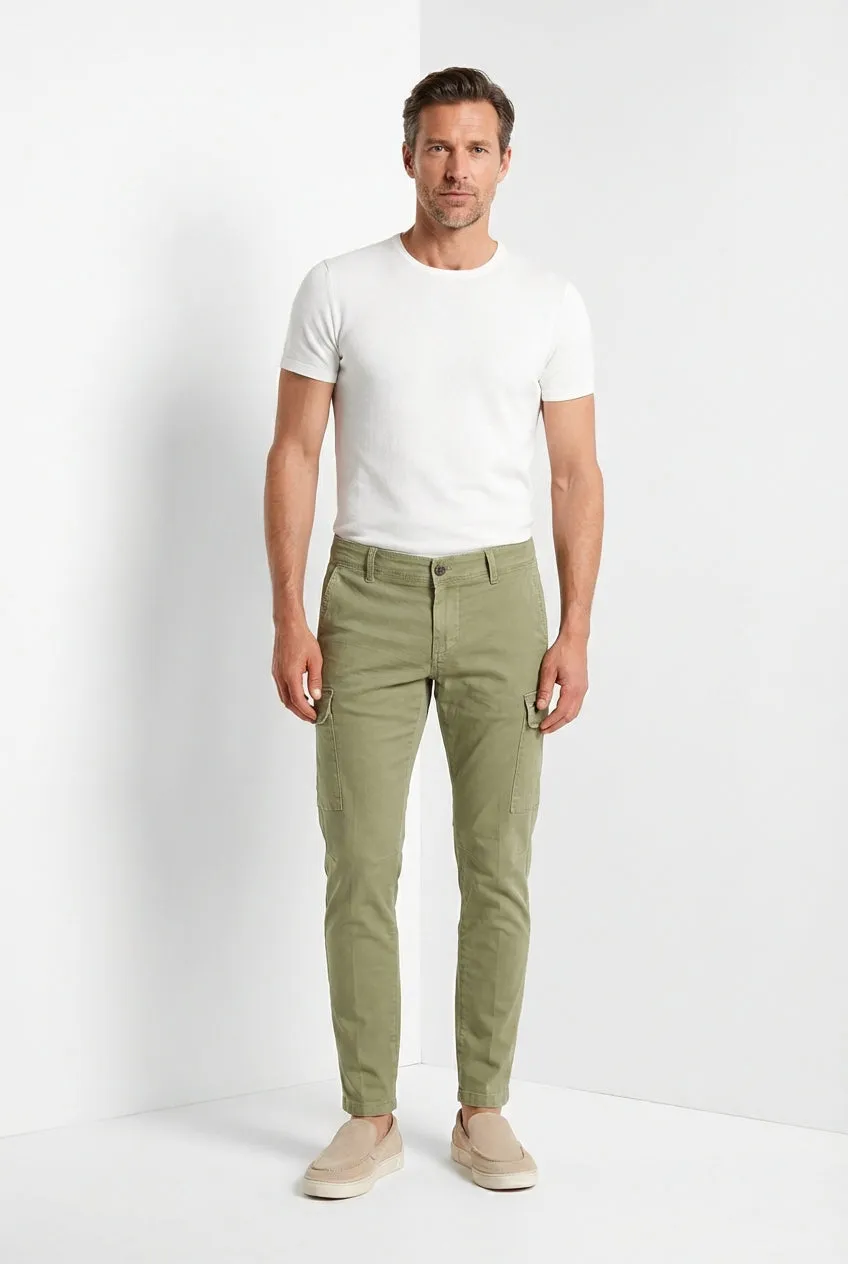 Mason's Chile cargo herre beige stretch satin smal