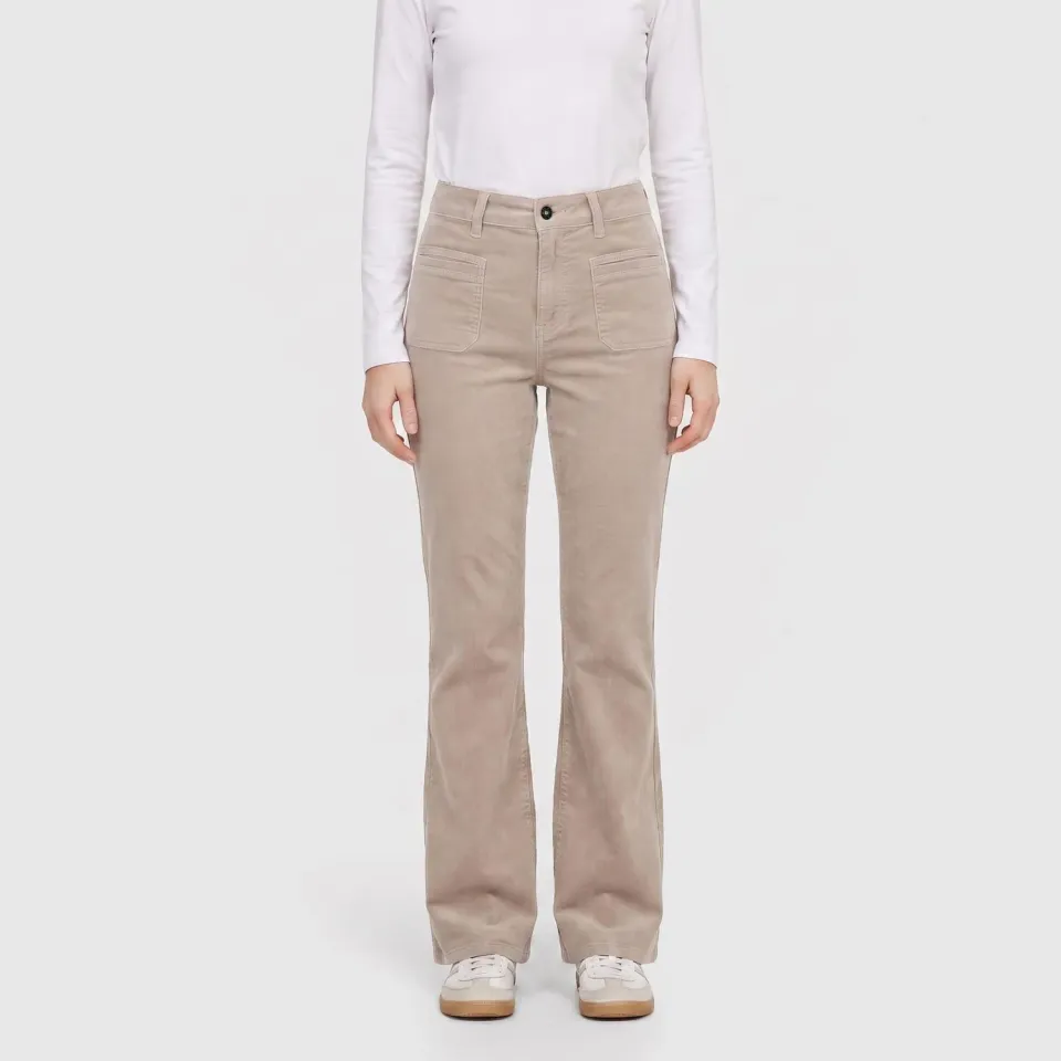 MAC Laura Pocket bukser beige flared babycord