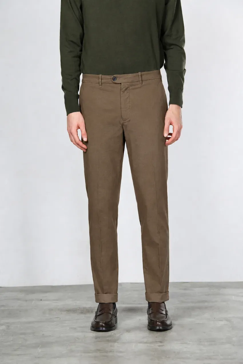 Mason's Paris chinobukser taupe carrot fit uld