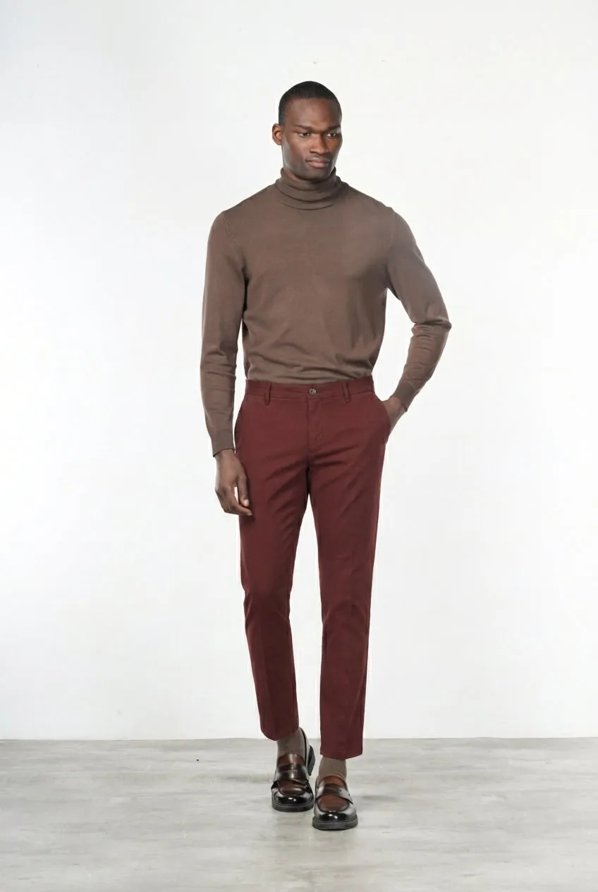 Mason's Milano chino bukser mørkerød extra slim