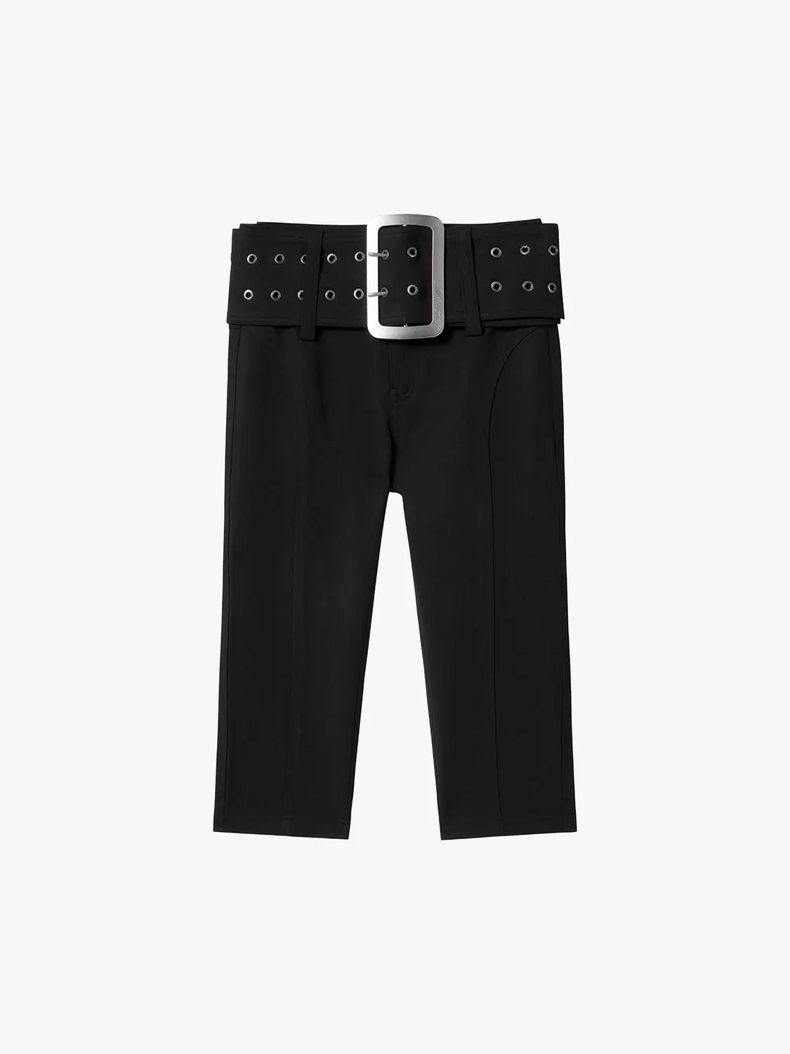 Miss Sixty Wide-Waistband Capri bukser sort bælte