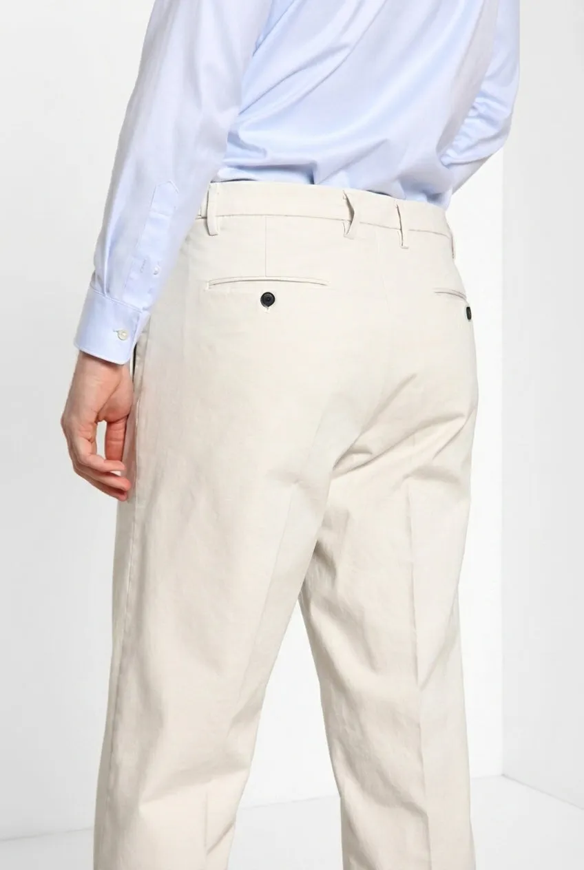 Mason's Don Johnson 2 Pinces chinos hvid carrot fit