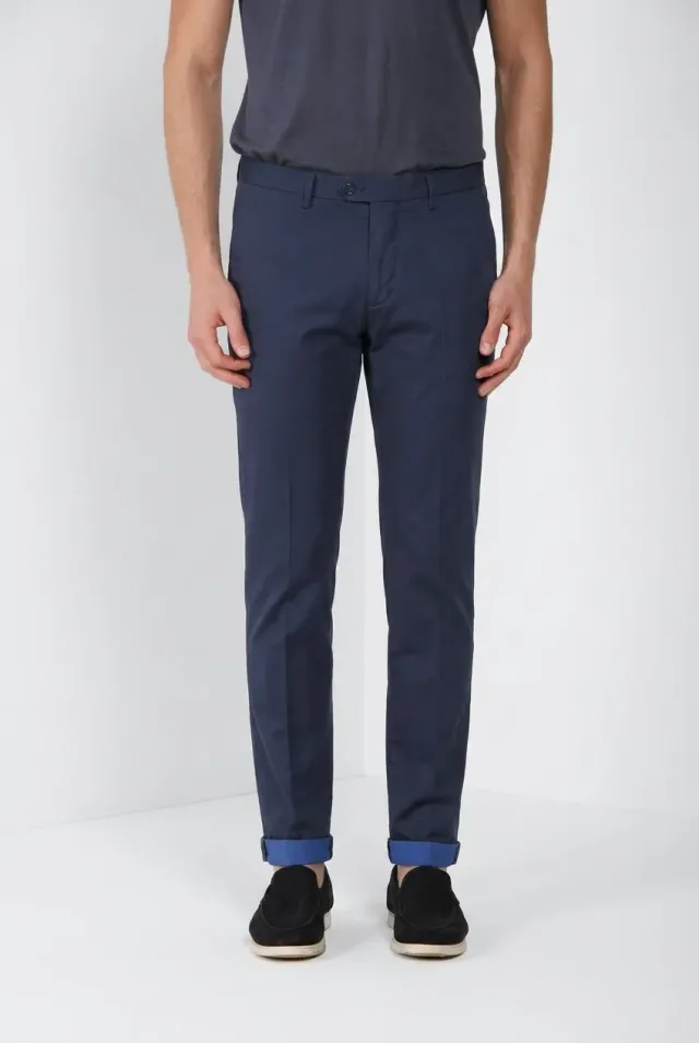 Mason's Torino City Travel herre chinos navy slim fit