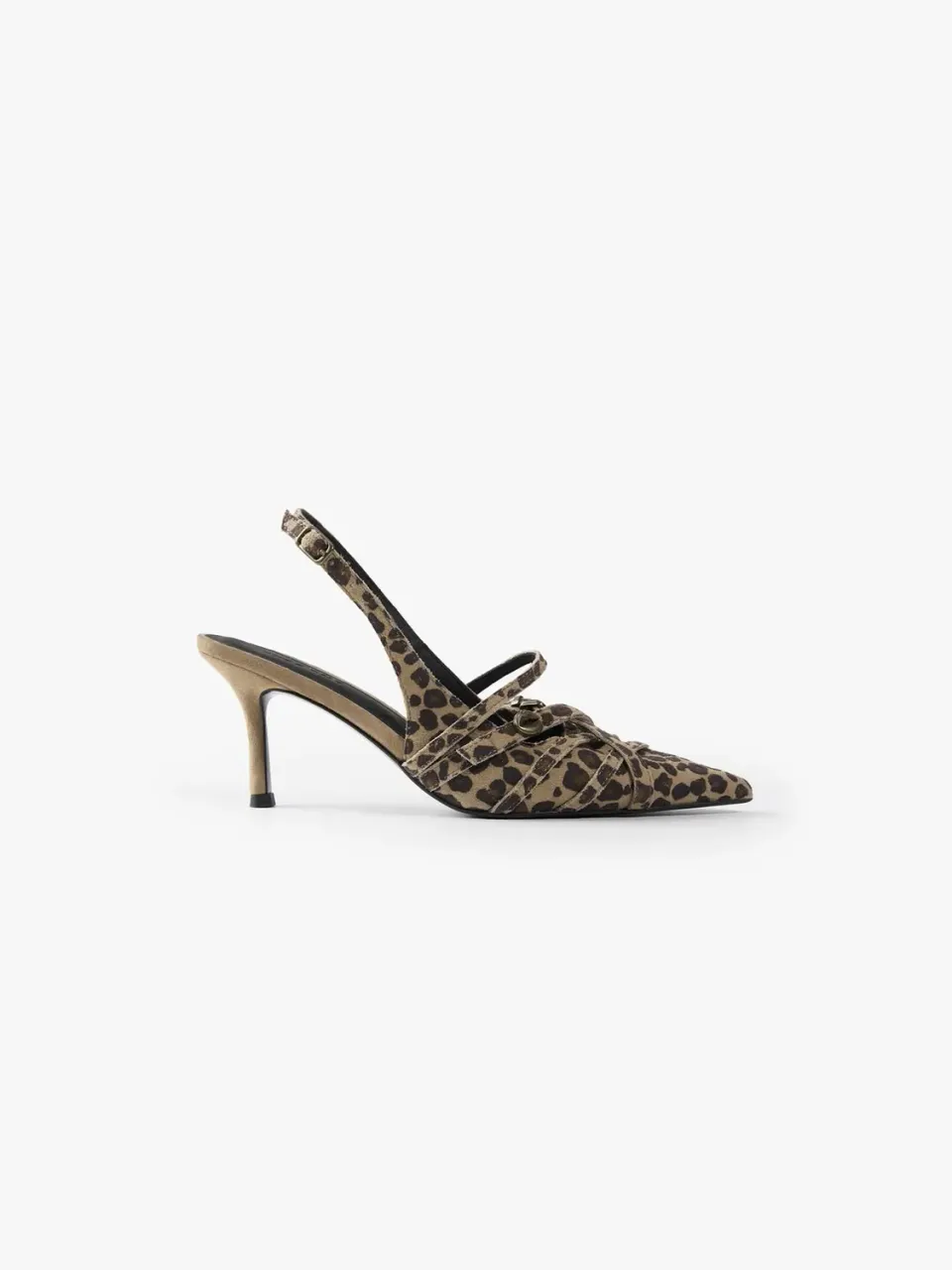 Miss Sixty Buckle stiletter leopard dirty camel