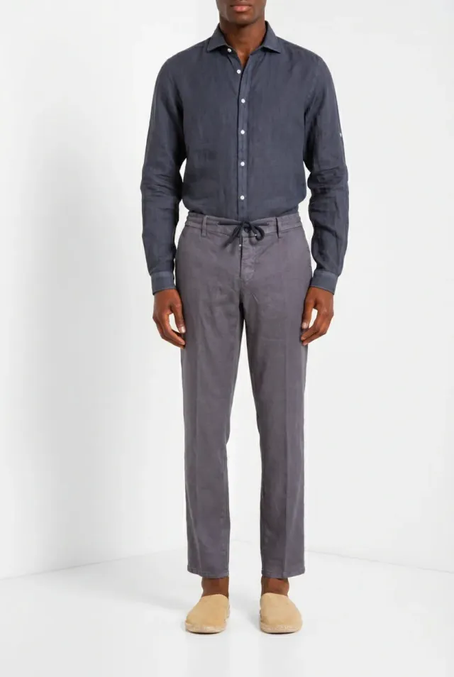 Mason's Milano Jogger chinobukser støvblå hør