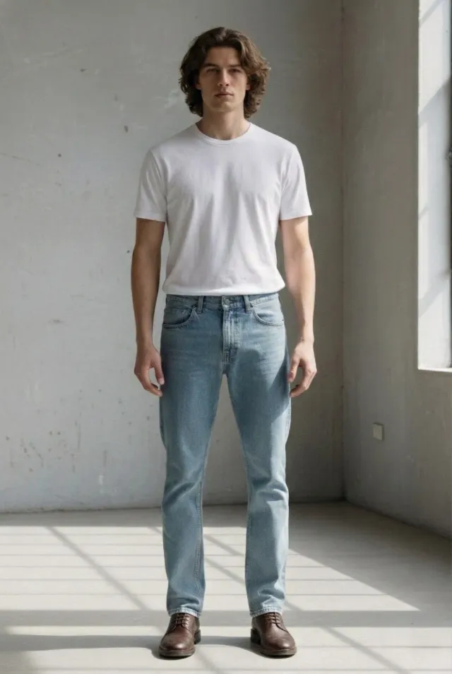 Organsk Element Arctic Classic jeans lyseblå straight