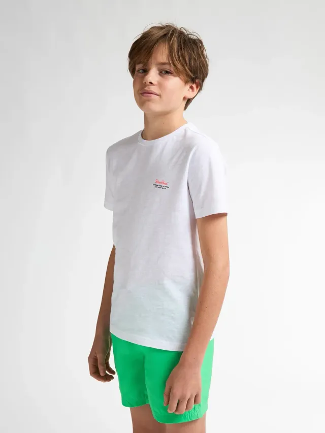 Petrol Tealshore backprint T-shirt dreng økologisk