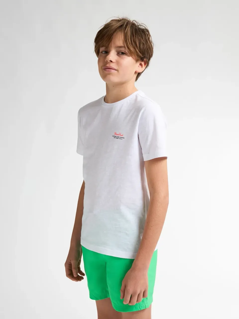 Petrol Tealshore backprint T-shirt dreng økologisk