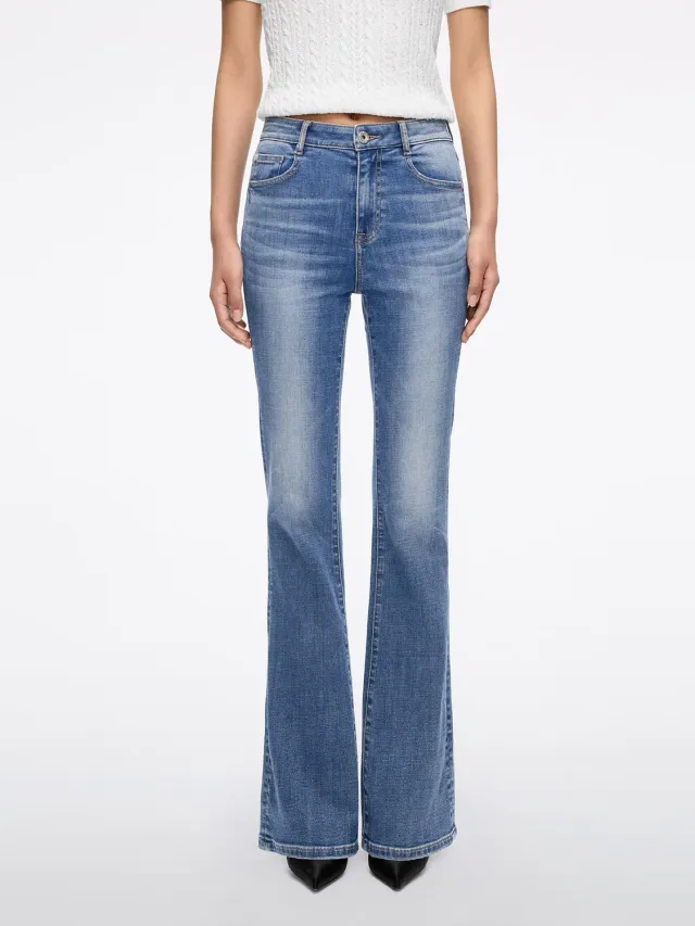 Miss Sixty Slim Flare jeans middle blue stretch