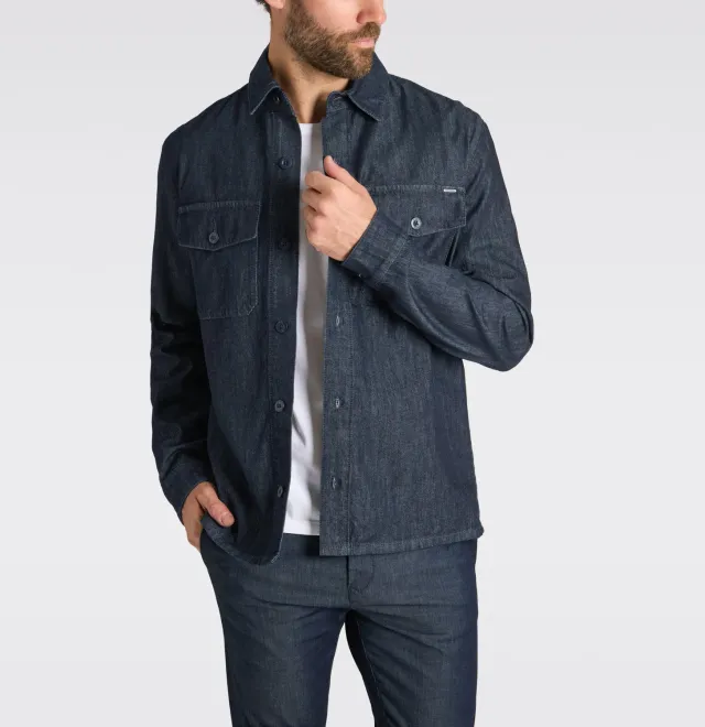 MAC Overshirt 0201-00-0910 overskjorte mørkeblå nældedenim