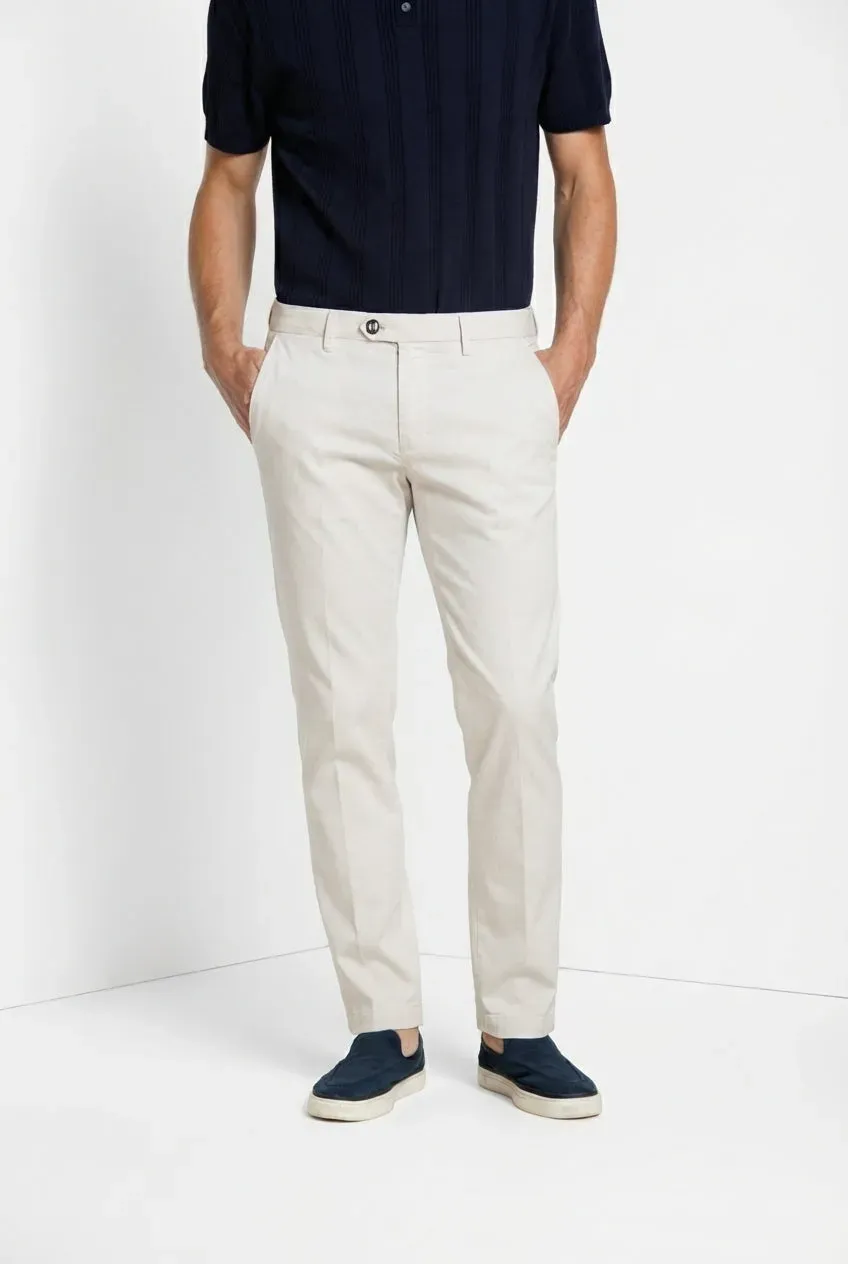 Mason's Torino City chinos lysegrå slim silke