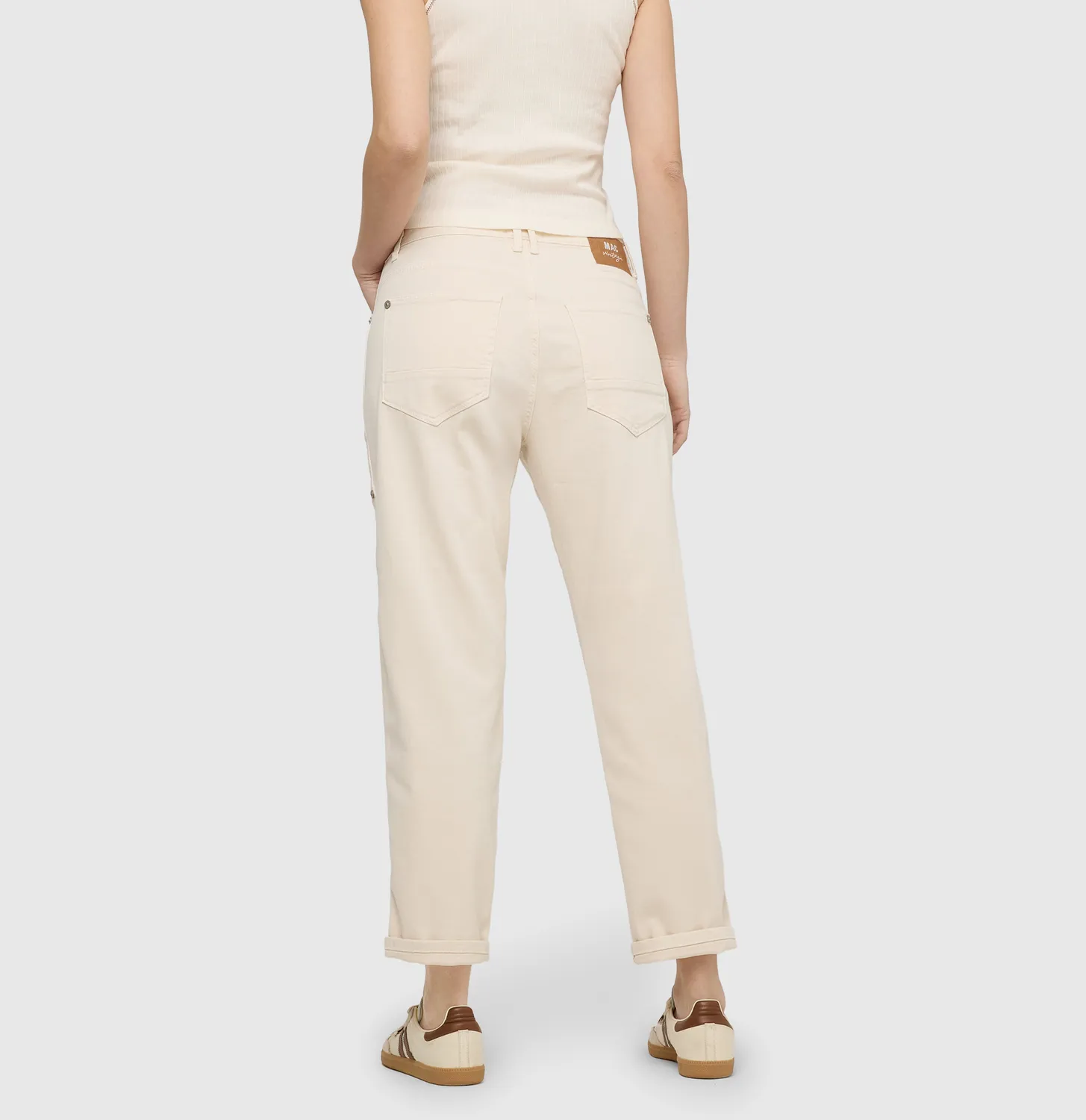 MAC Iowa 2803-00-0333L baggy jeans hvid cropped