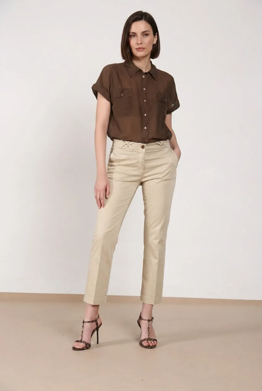 Mason's New York Trumpet chino smørgul slim dame