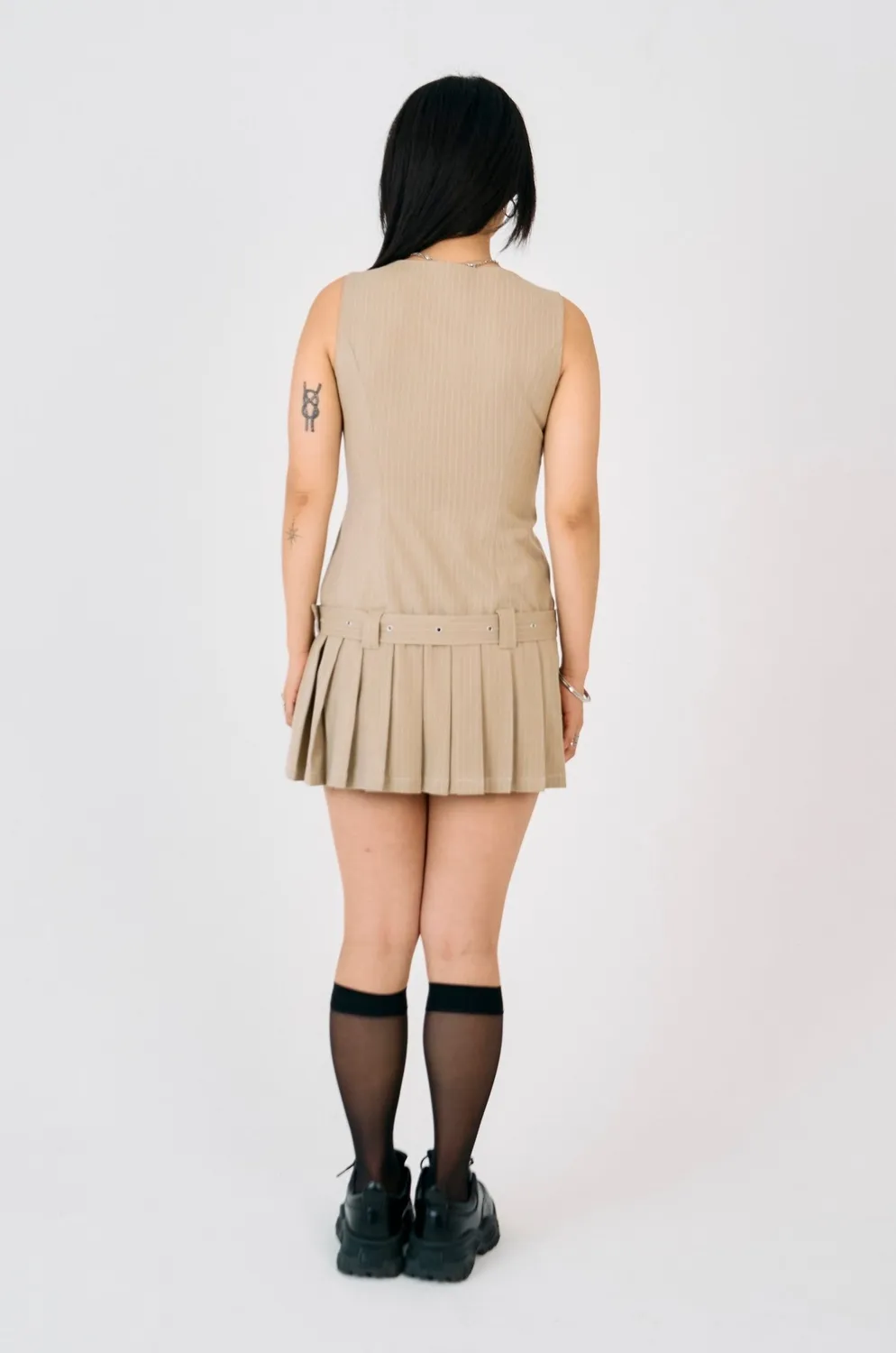 The Ragged Priest Draper pinstripe minikjole 10 beige