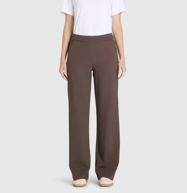 MAC Chiara 2177 wide fit bukser brun light jersey