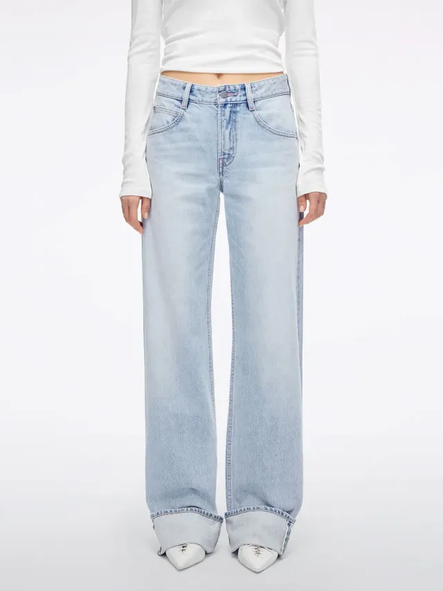 Miss Sixty Straight Jeans lyseblå slidt