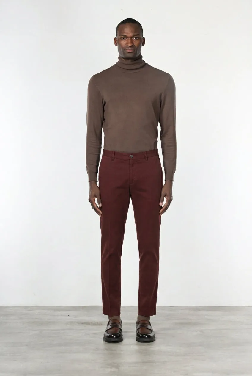 Mason's Milano chino bukser mørkerød extra slim