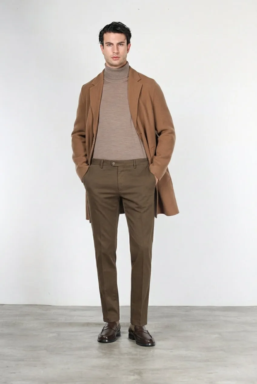 Mason's New York chino bukser brun gabardine regular
