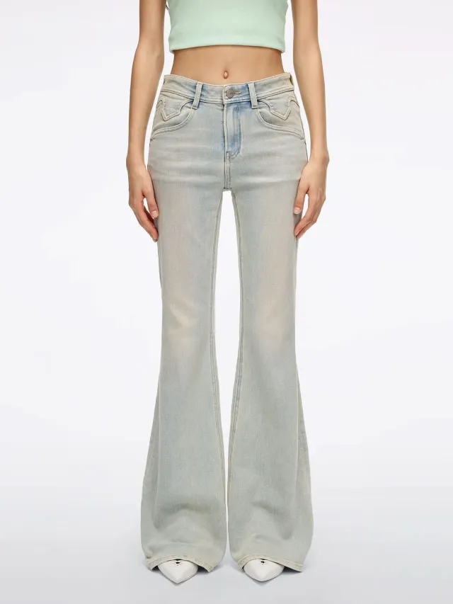 Miss Sixty Bella flare jeans vintage lyseblå