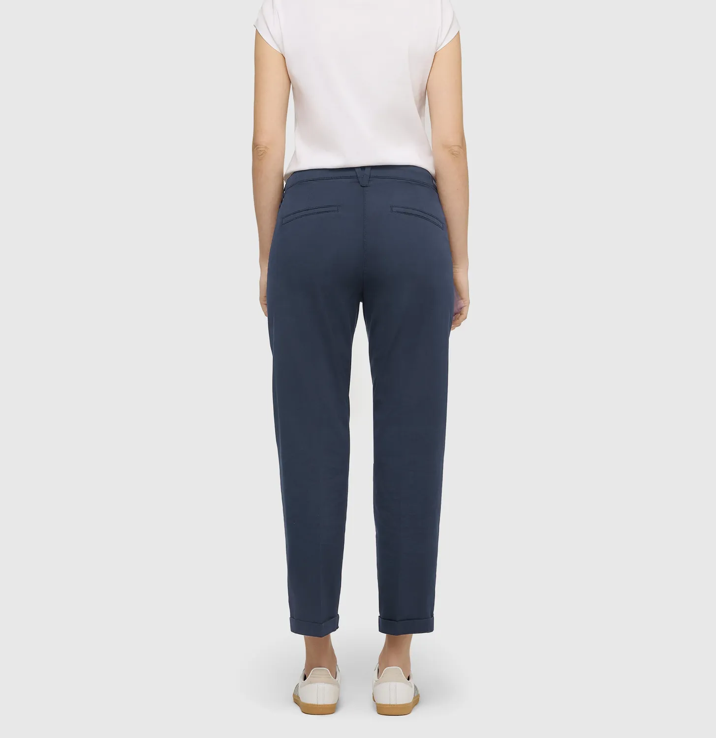 MAC Chino Turn Up 3075-00-0434L chino mørkeblå Slim Fit