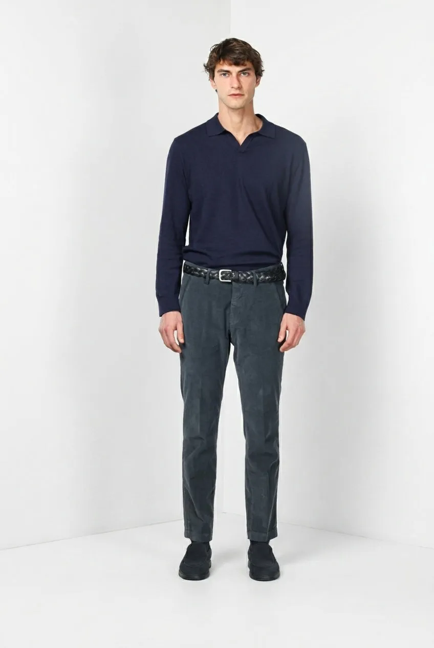 Mason's Torino fløjlsbukser mørkegrå slim fit