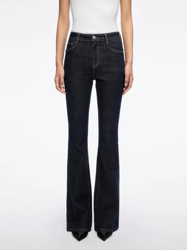 Miss Sixty Slim Flare Jeans mørkeblå højtaljede