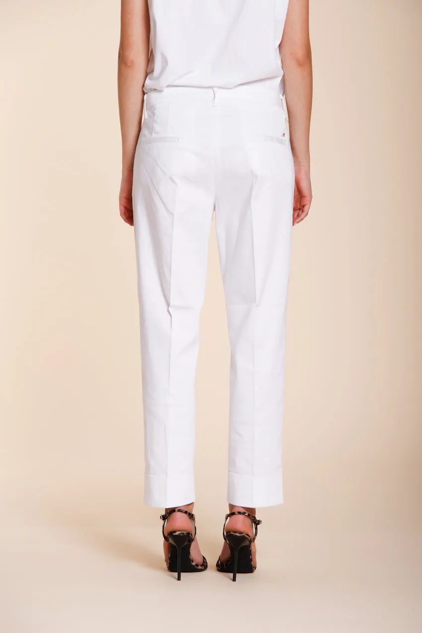 Mason's New York Carrot chinos hvid stretch satin