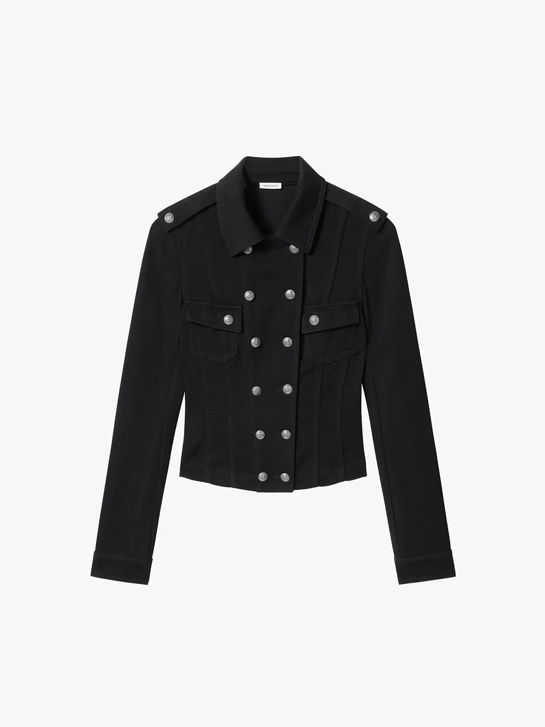 Miss Sixty Double-Breast Button Blazer blazer sort bomuld