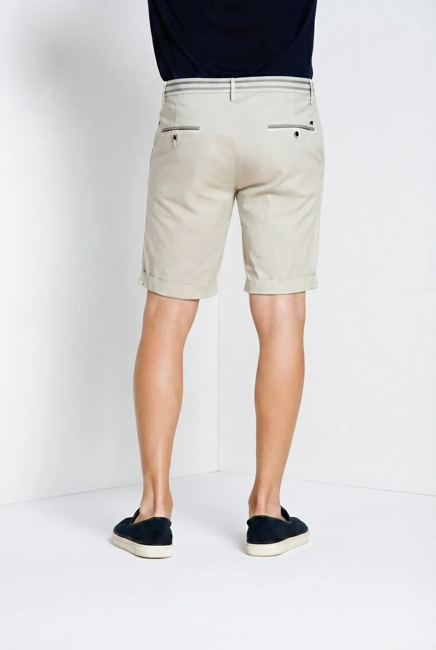 Mason's Torino Summer bermudashorts perlegrå slim