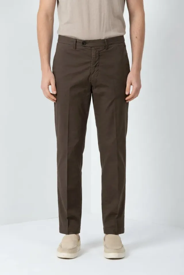 Mason's Boston chinobukser brun twill relaxed