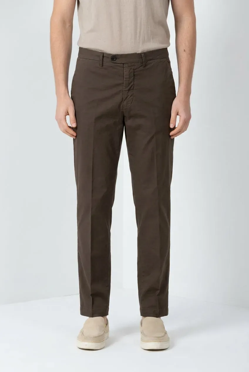 Mason's Boston chinobukser brun twill relaxed