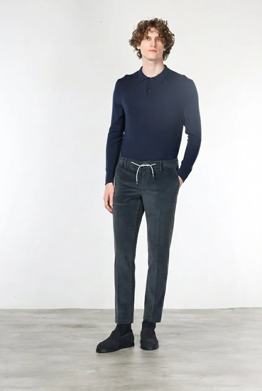 Mason's Milano Jogger chinobukser grå fløjl extra slim