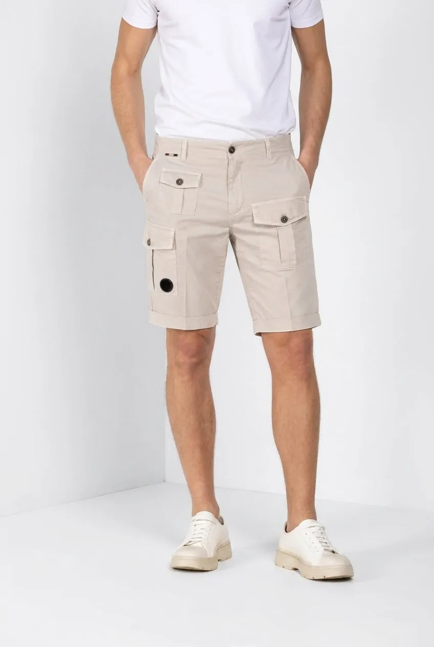 Mason's George Coolpocket cargo bermudashorts lys beige carrot fit