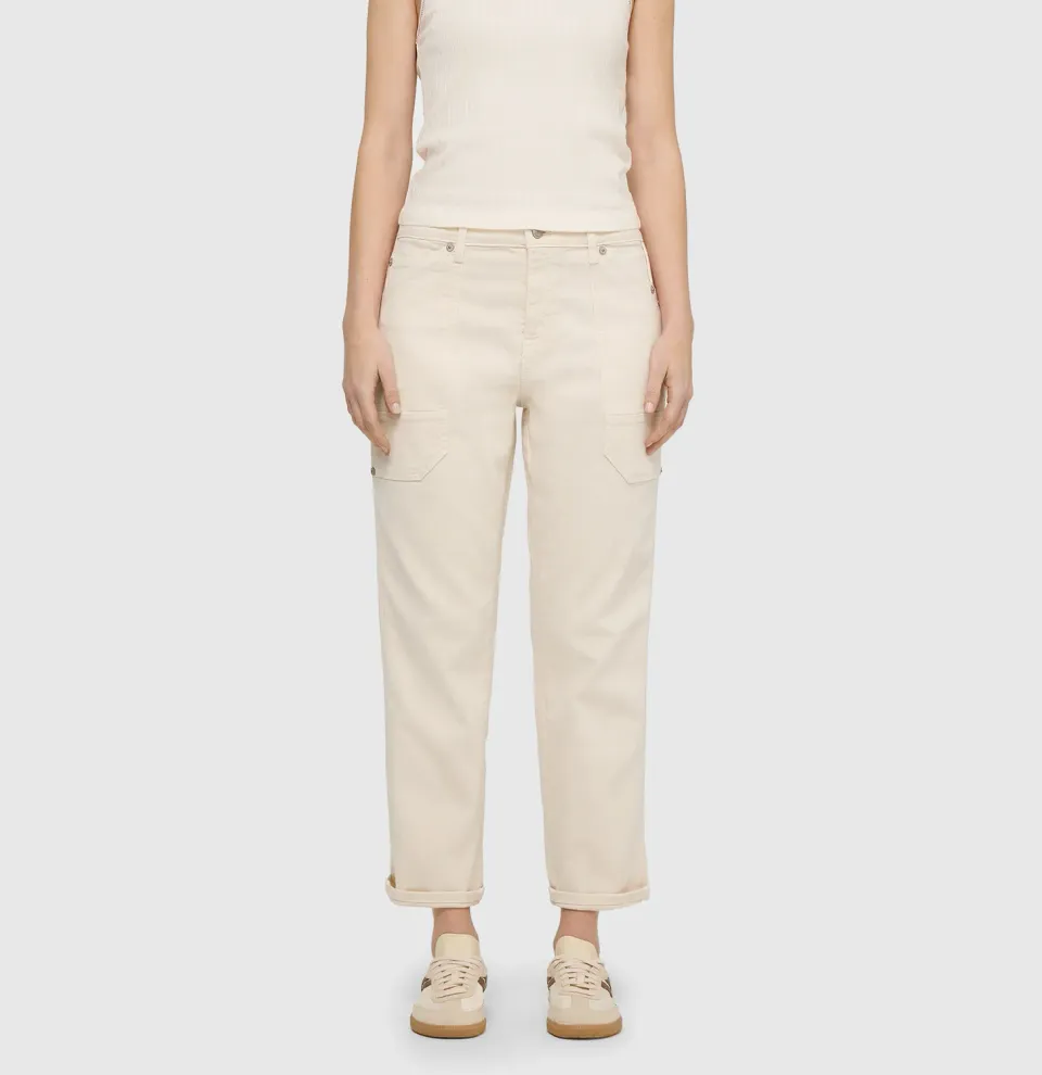 MAC Iowa 2803-00-0333L baggy jeans hvid cropped