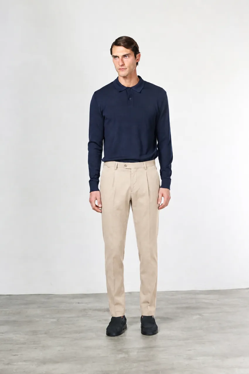 Mason's Torino 1 Pince chinobukser latte slim