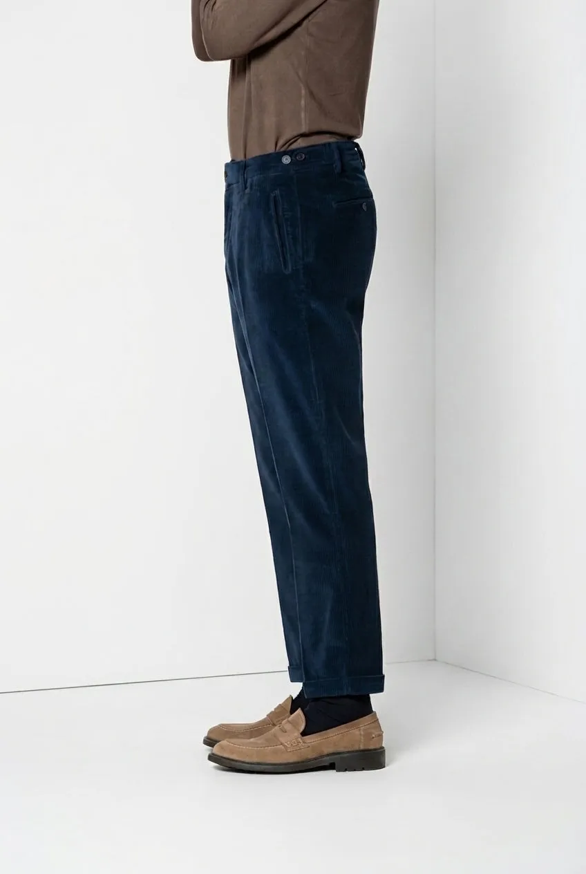Mason's Don Johnson 2 Pinces chinos fløjl navy carrot