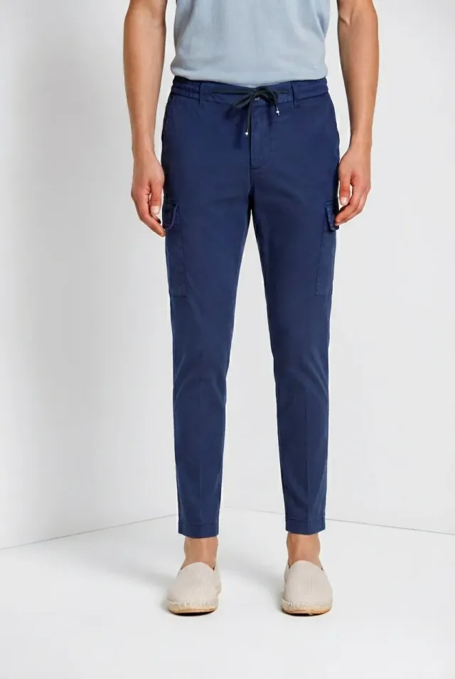 Mason's Chile Jogger cargobukser royalblå extra slim