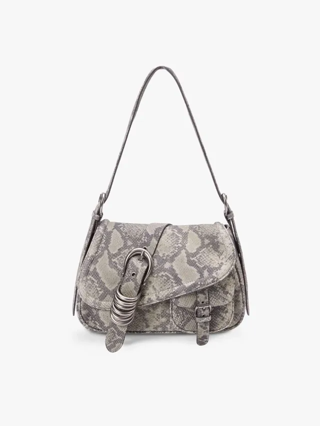 Miss Sixty Snake Skuldertaske sand/grå slangepræg