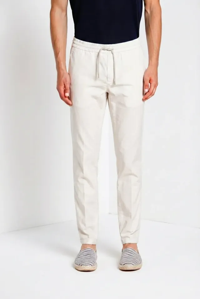 Mason's New York Sack chino jogger hvide regular fit lyocell