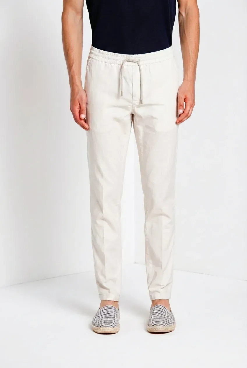 Mason's New York Sack chino jogger hvide regular fit lyocell