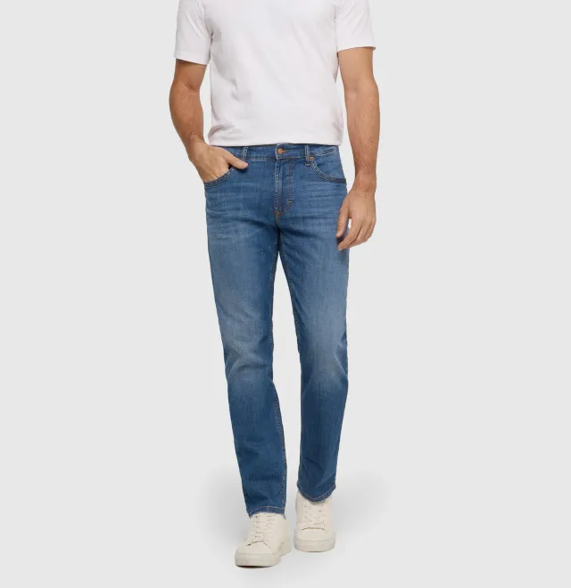 MAC Arne straight jeans mellemblå vintage stretch