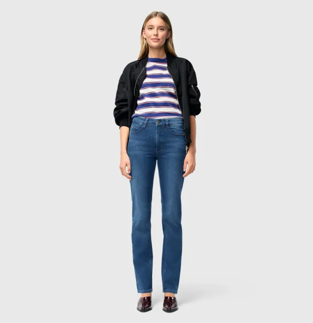 MAC Dream 5401-90-0355L jeans mellemblå straight