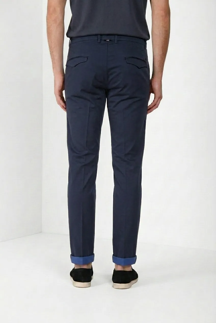 Mason's Torino City Travel herre chinos navy slim fit