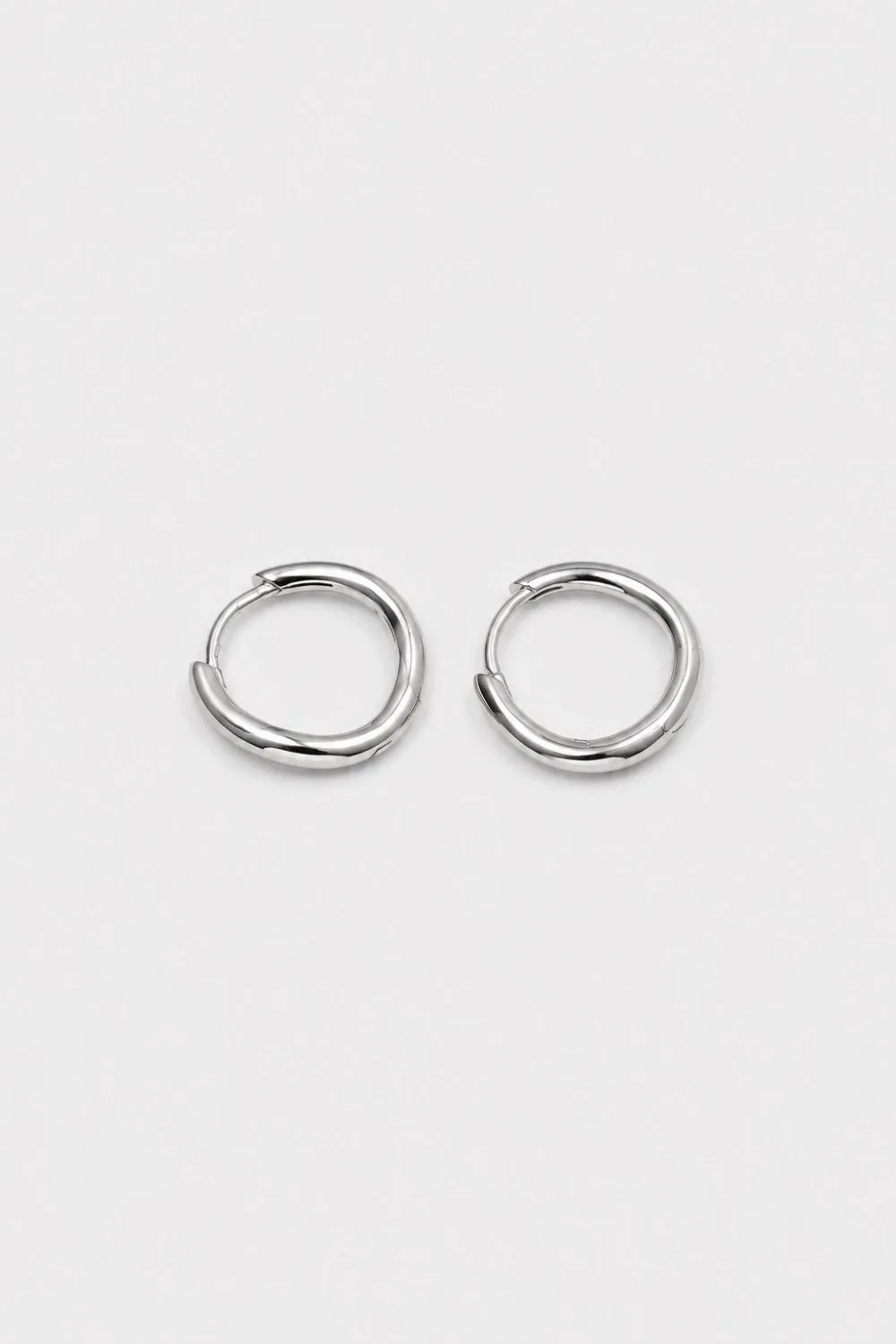Organsk Minimalist Hoop øreringe sølv 1,2 cm